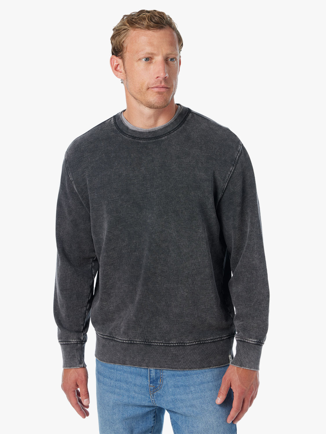 Saltaire Graphic Crewneck | Black Collegiate