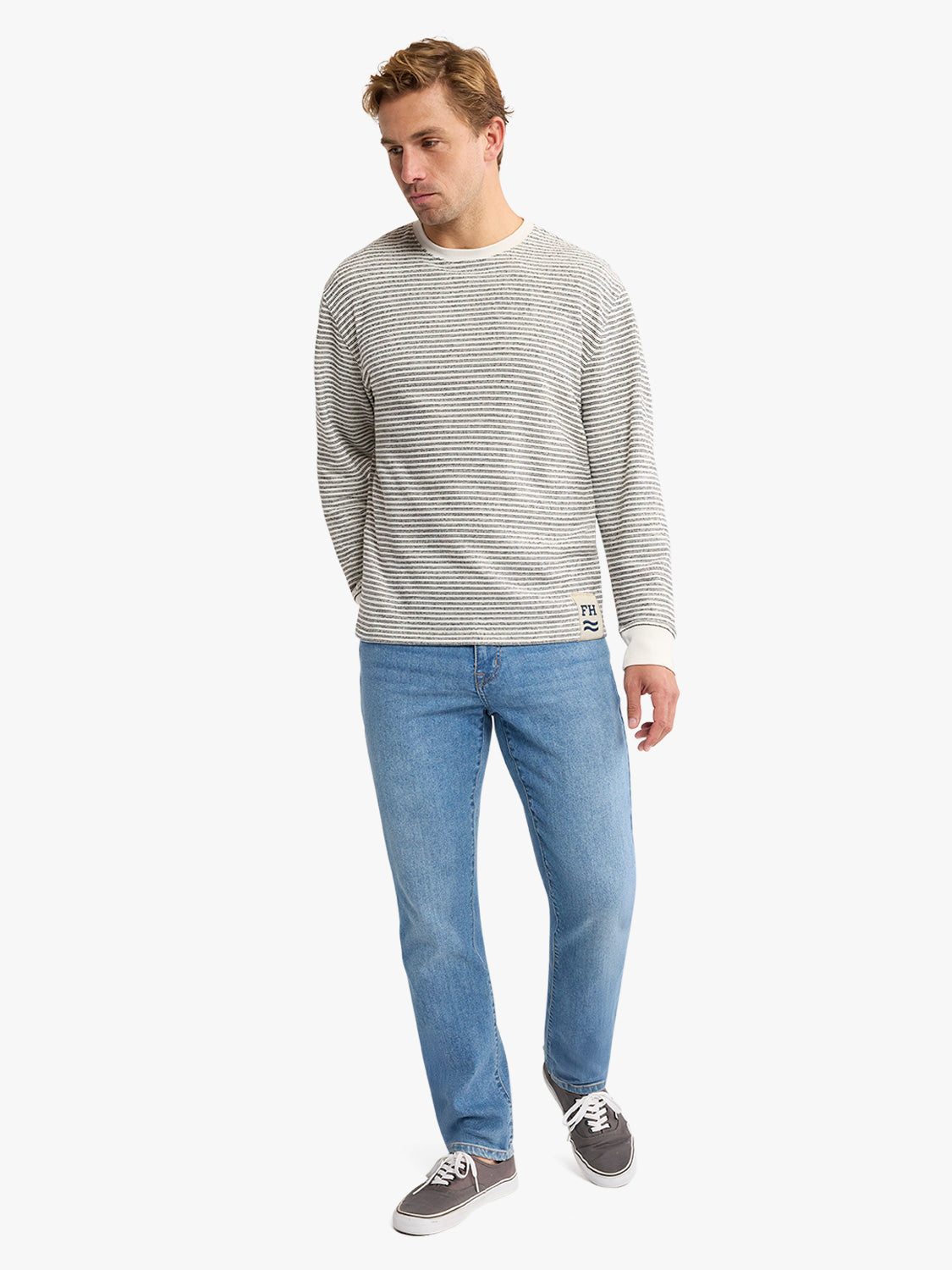 Sundown Terry Crewneck | Nautical Stripe