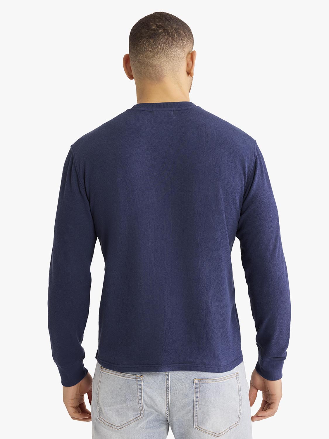 Sundown Terry Crewneck | Solid Navy