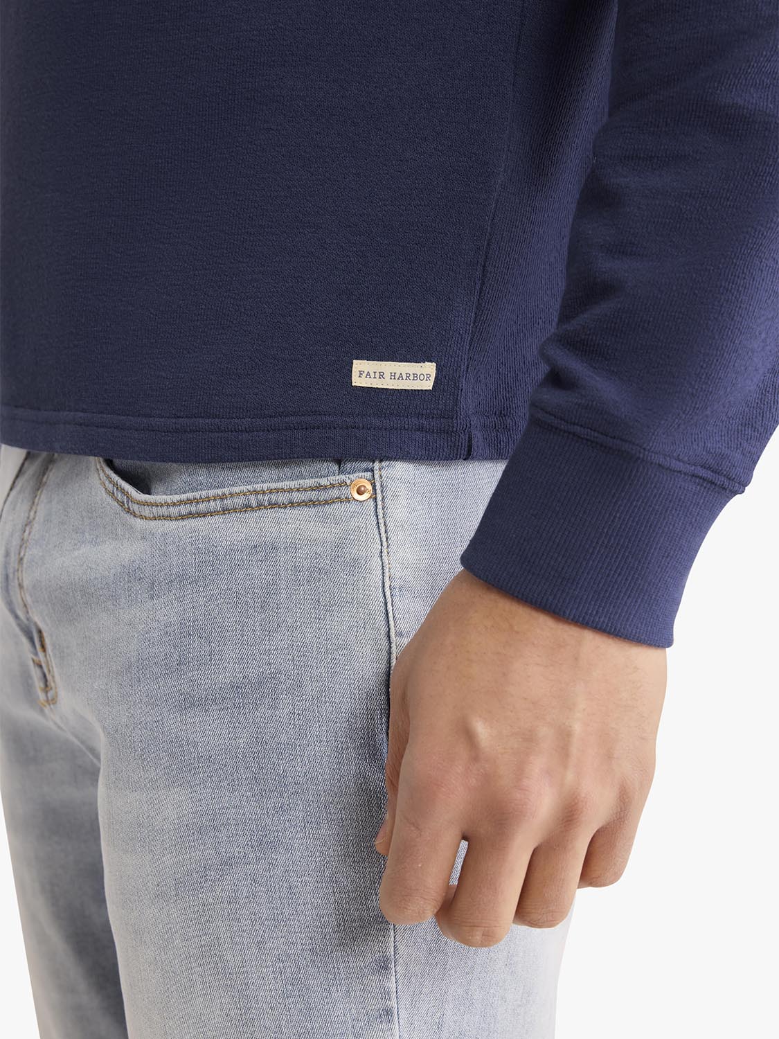 Sundown Terry Crewneck | Solid Navy