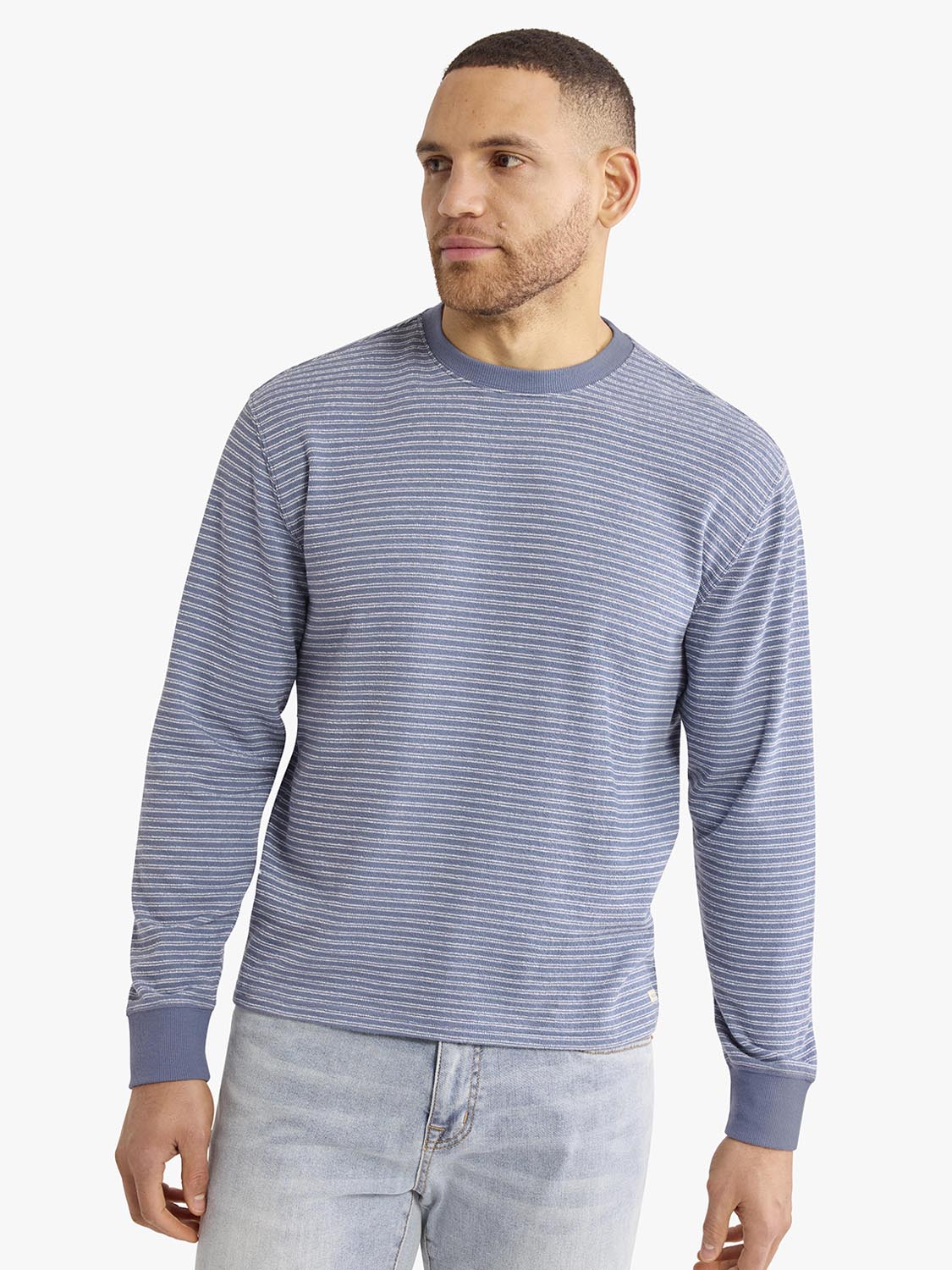 Sundown Terry Crewneck | Maritime Stripe