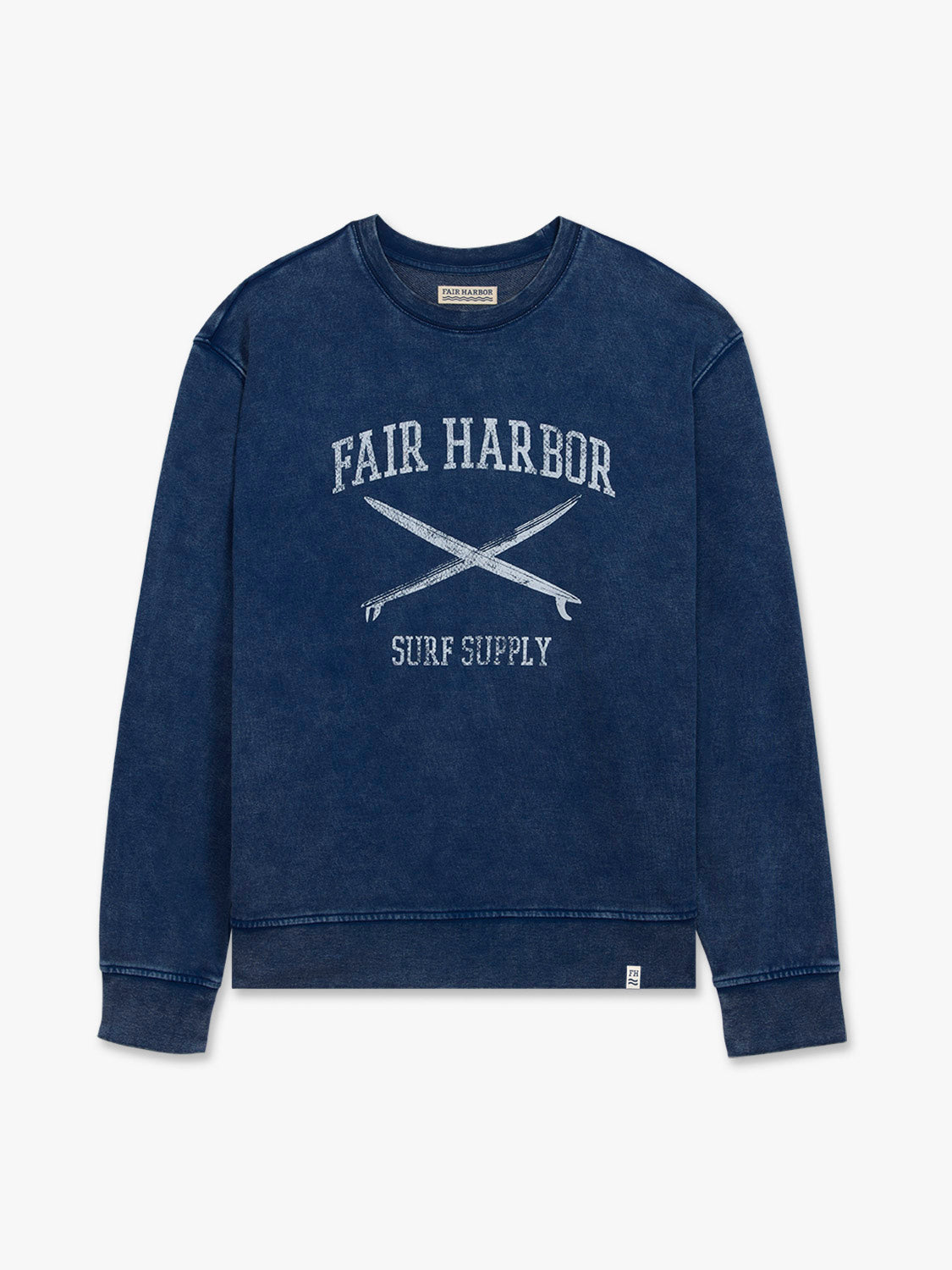 Saltaire Graphic Crewneck | Navy FH Surfboard