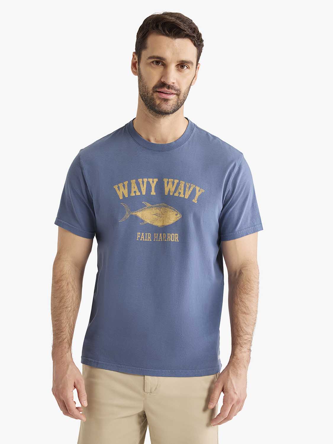 Saltaire Graphic Tee | Wavy Navy