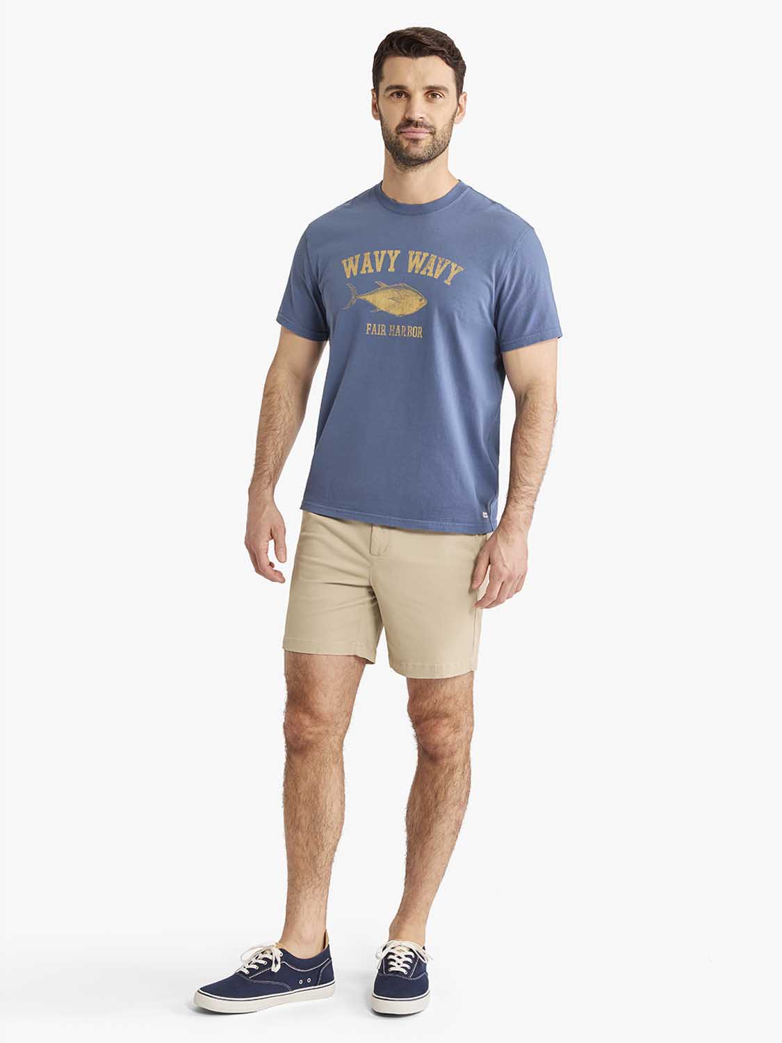 Saltaire Graphic Tee | Wavy Navy