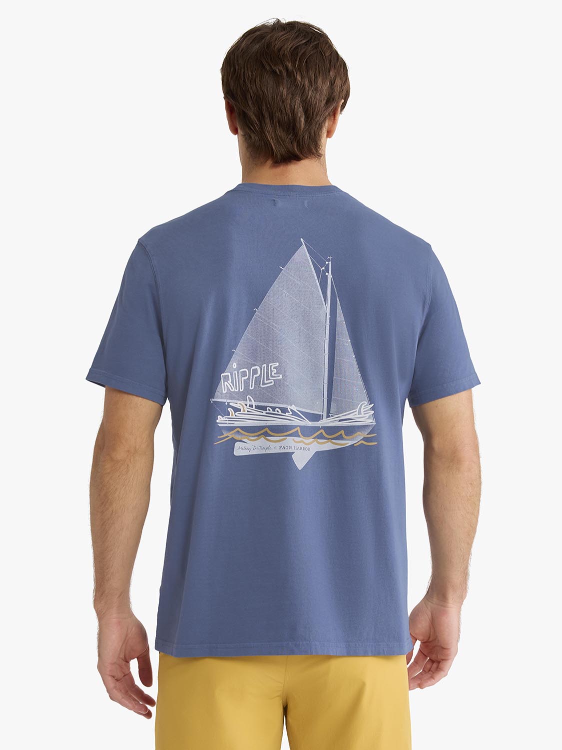 Saltaire Graphic Tee | Ripple Navy