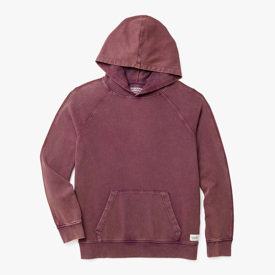 The Vintage-Wash Saltaire Hoodie - burgundy-saltaire-hoodie
