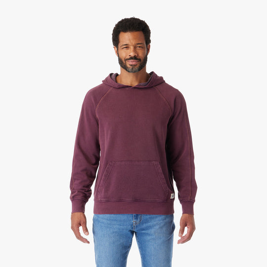 The Vintage-Wash Saltaire Hoodie - burgundy-saltaire-hoodie