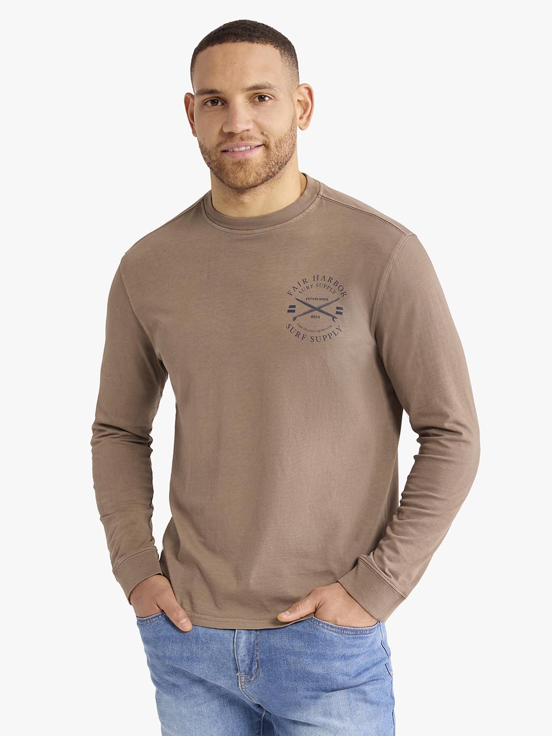 Saltaire Long Sleeve Graphic Tee | Archival Crest