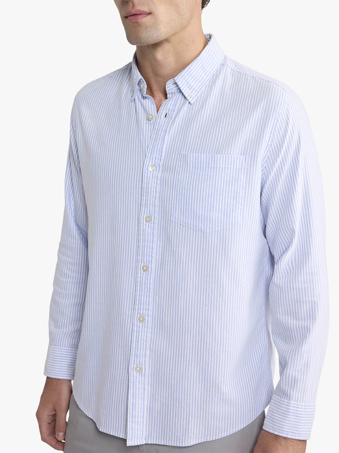 Salty Oxford Shirt | Light Blue Stripe