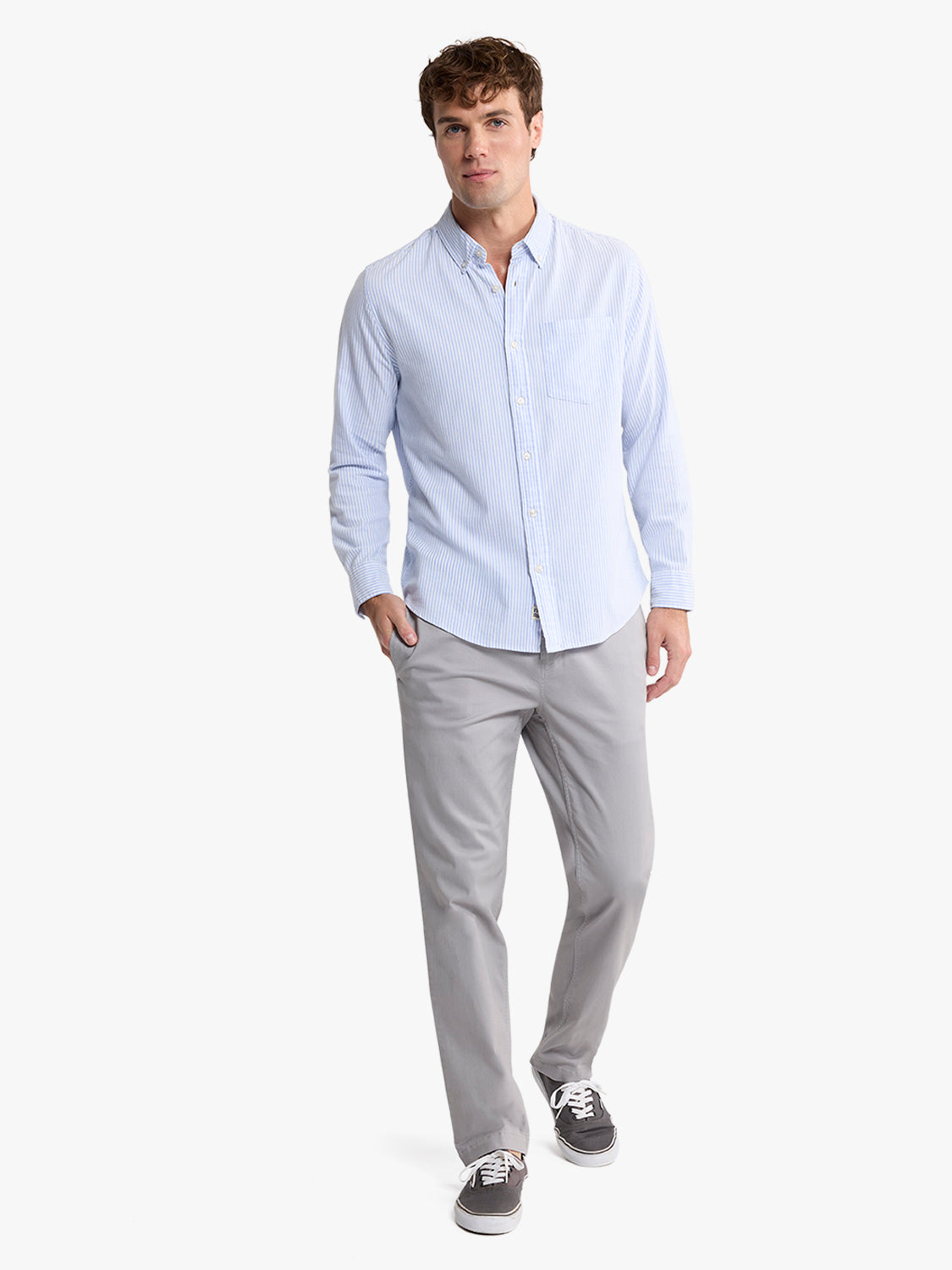 Salty Oxford Shirt | Light Blue Stripe