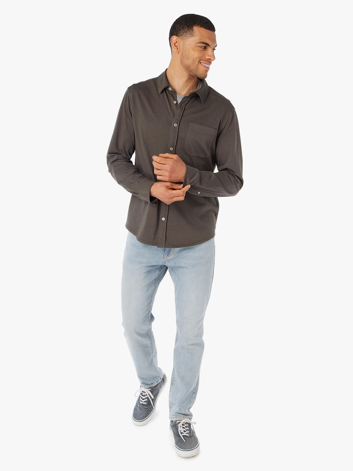 Saltaire Long-Sleeve Shirt | Black