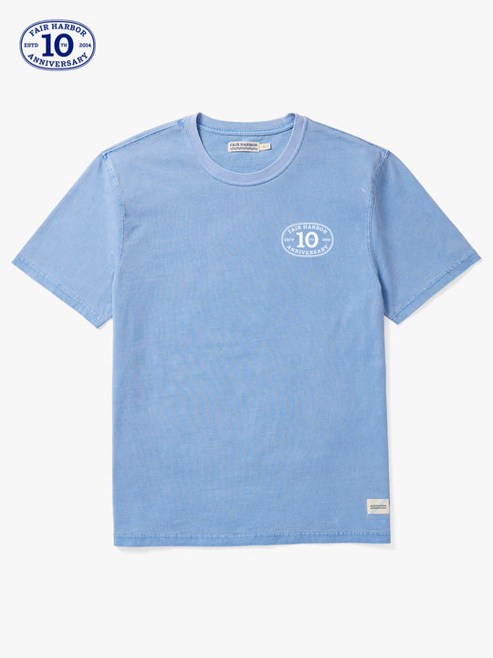 The Saltaire Graphic Tee | Light Blue 10 Year
