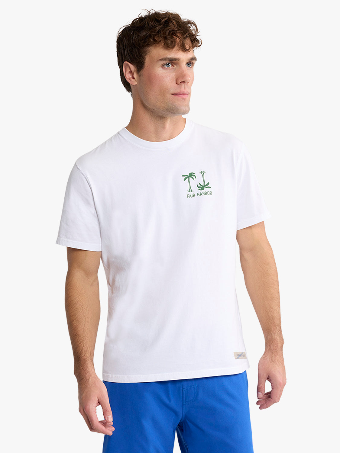 Saltaire Graphic Tee | White Checkered Palms