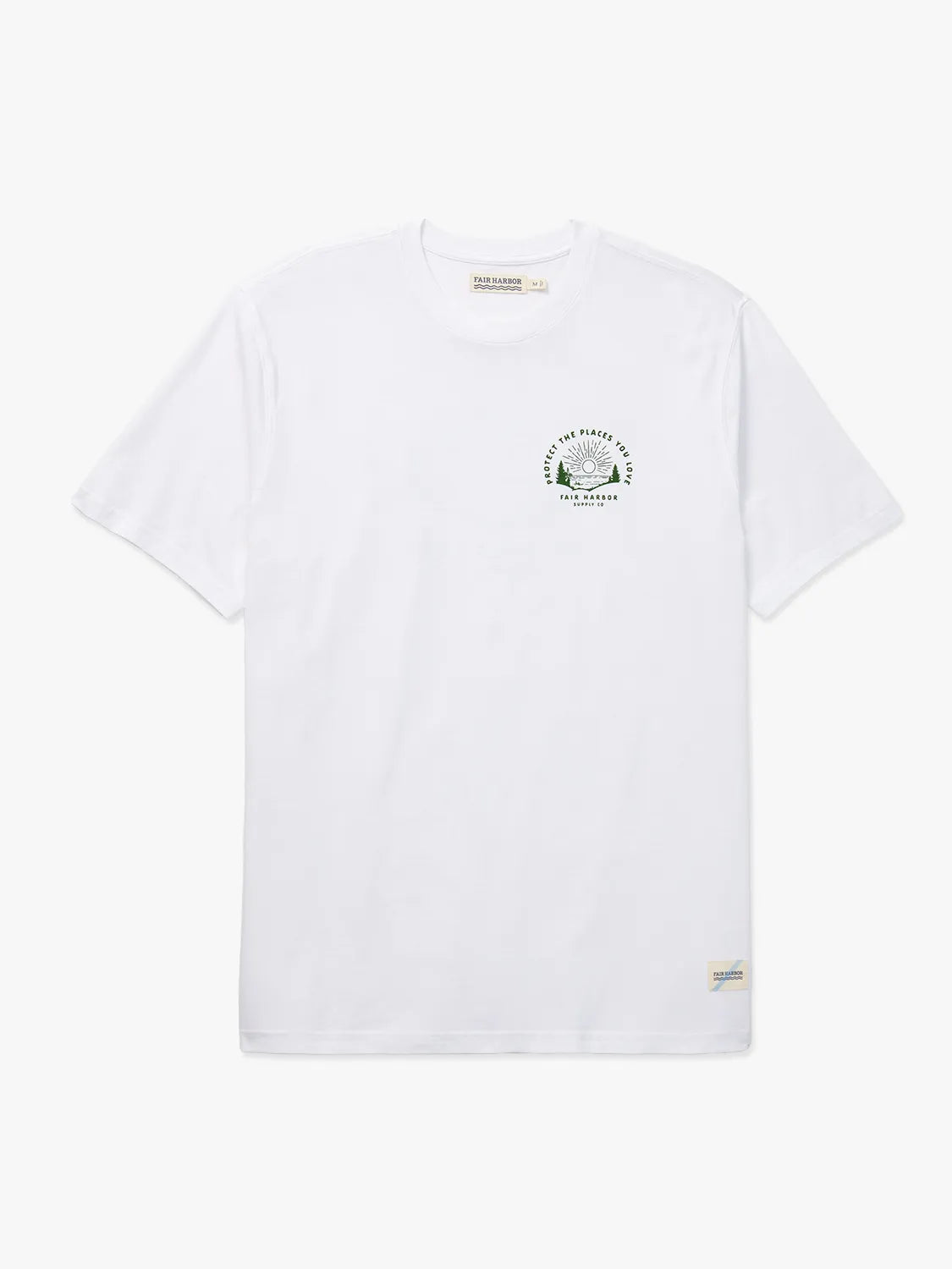 Saltaire Graphic Tee | White Sunrise Lakeside