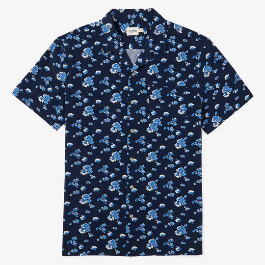 The Casablanca Camp Shirt - blue-beach-floral-casablanca-camp-shirt