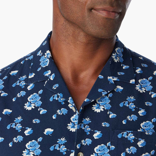 The Casablanca Camp Shirt - blue-beach-floral-casablanca-camp-shirt