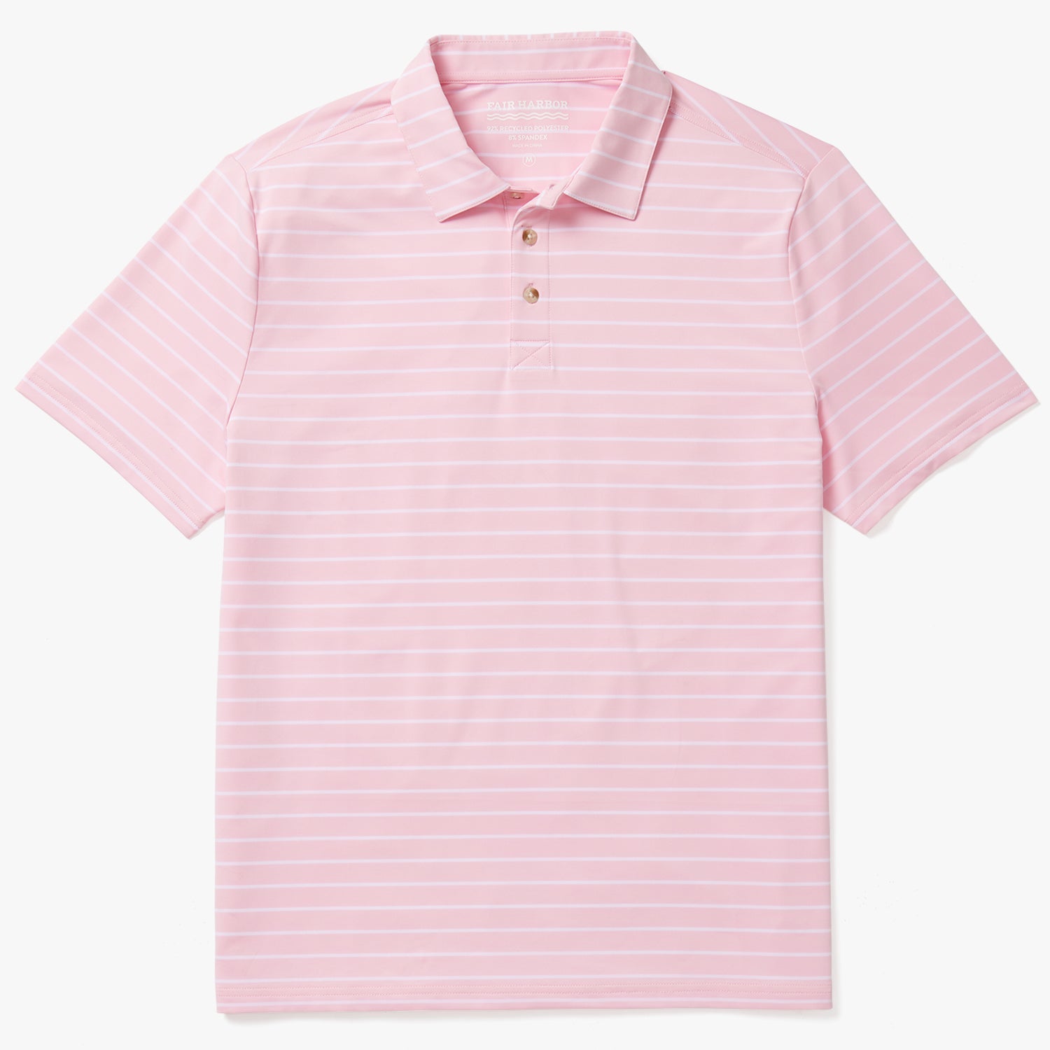 The Midway Polo | Pink Golf Stripe – Fair Harbor
