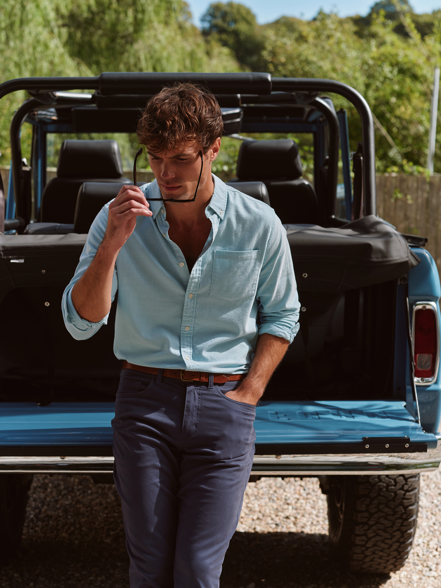 Salty Oxford Shirt | Light Blue Stripe