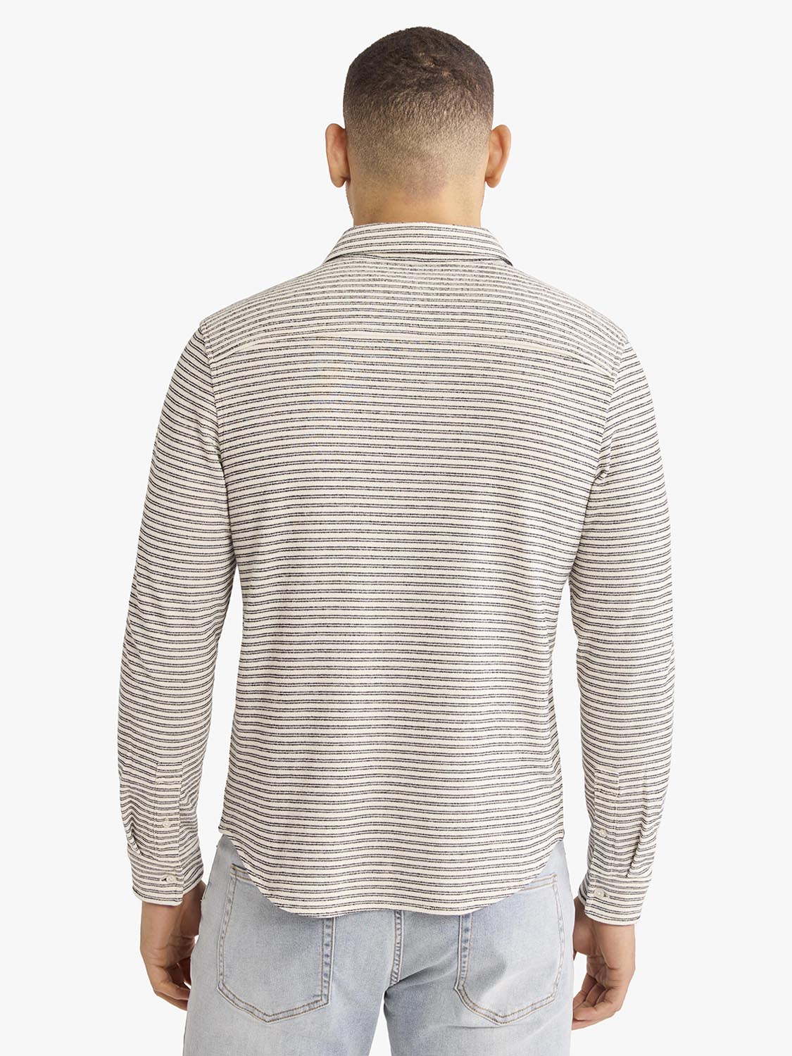 Sundown Terry Button Up | Nautical Stripe