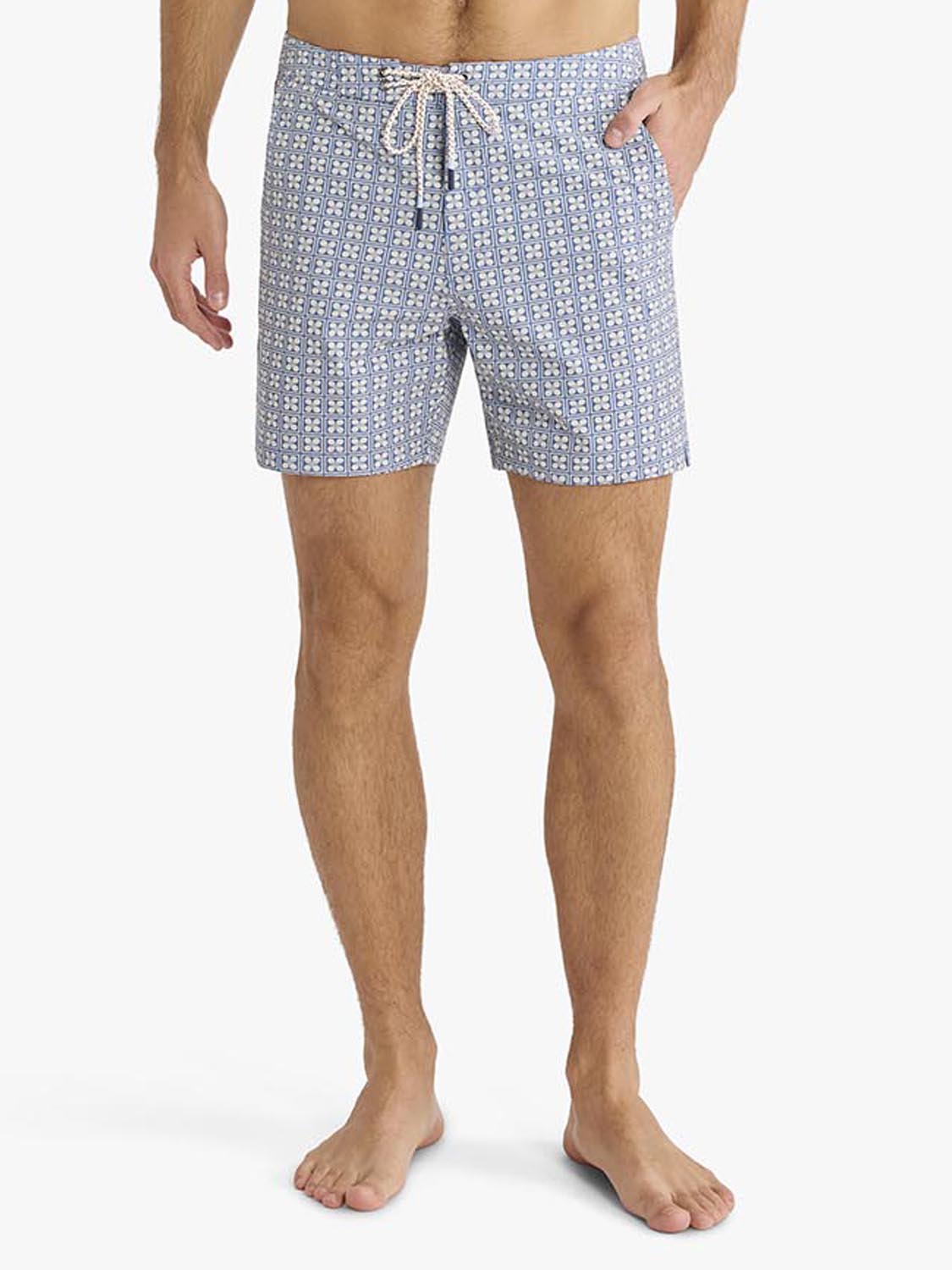 Swell Board Short | Blue Flower Geo