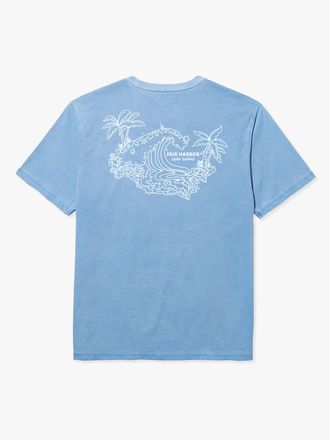 Saltaire Graphic Tee | Light Blue Surf The Wave