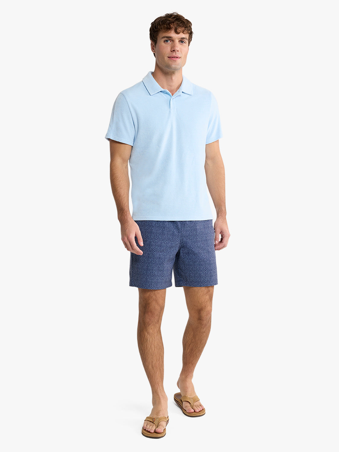 Ravello Terry Polo | Light Blue