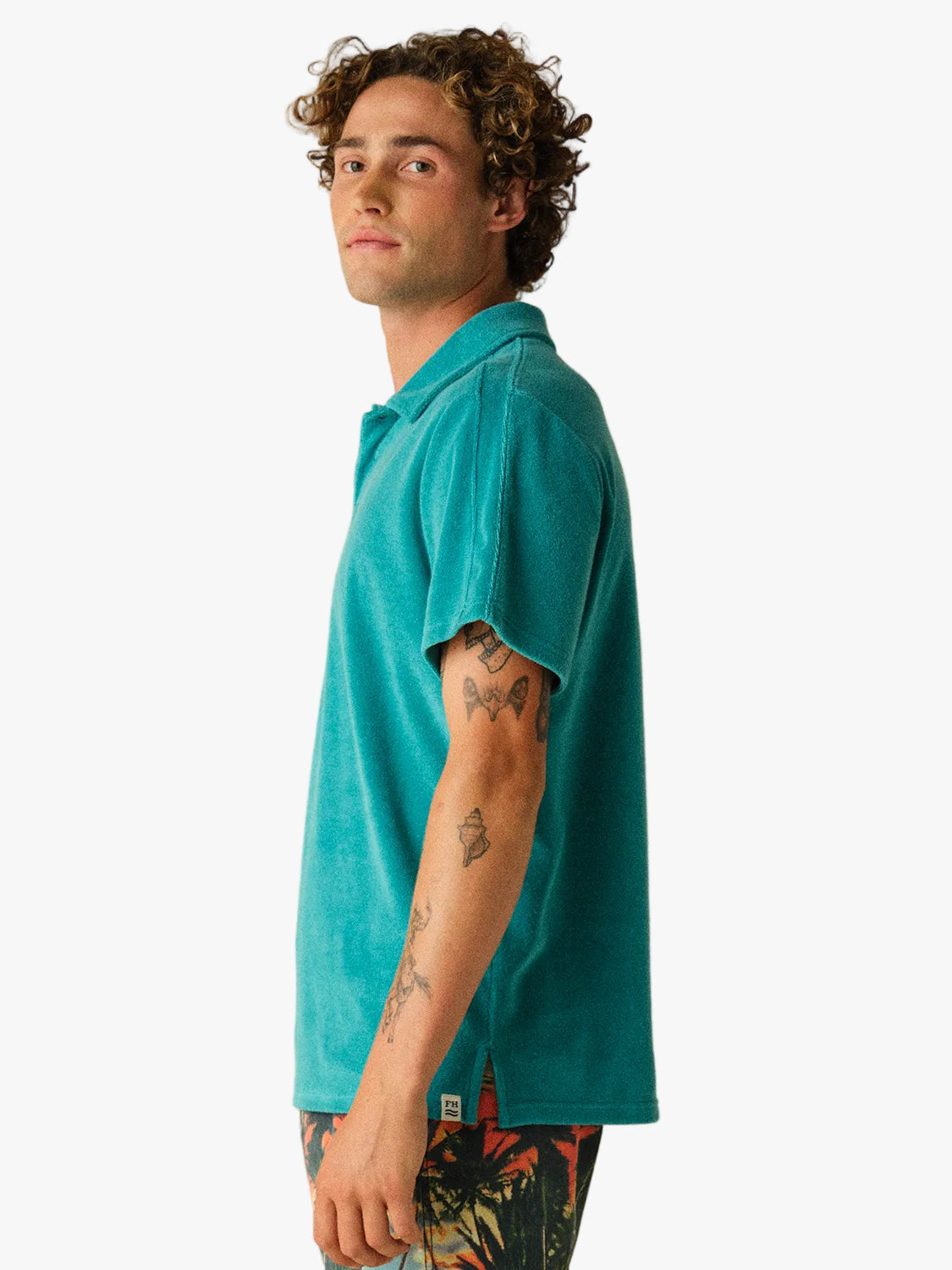 Ravello Terry Polo | Baltic Teal