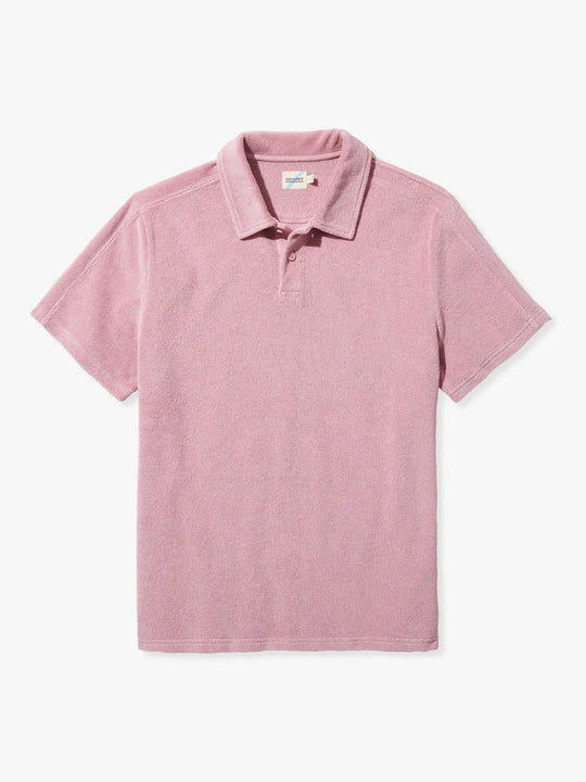 The Ravello Terry Polo | Pink Sand