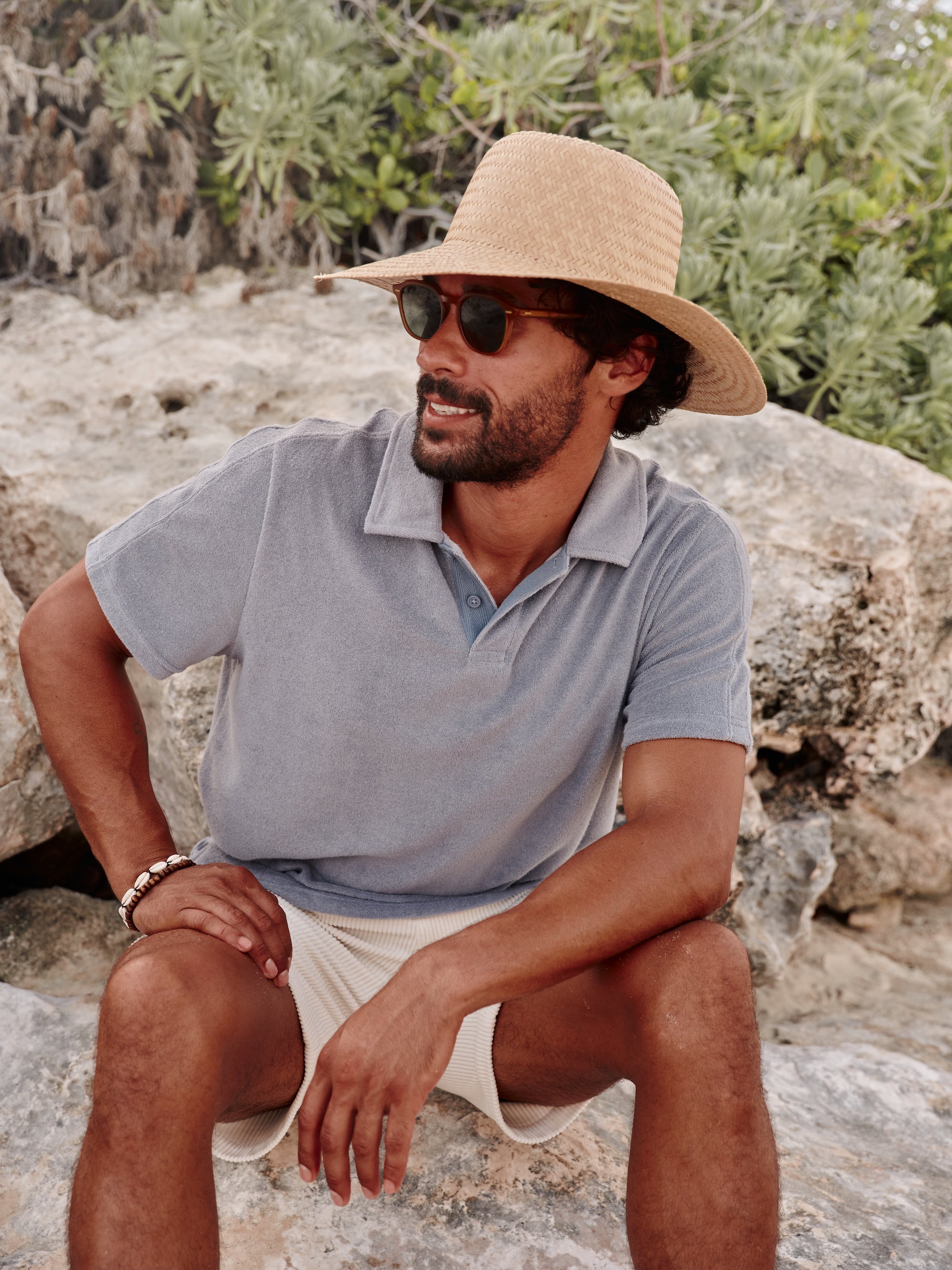 Ravello Terry Polo | Baltic Teal