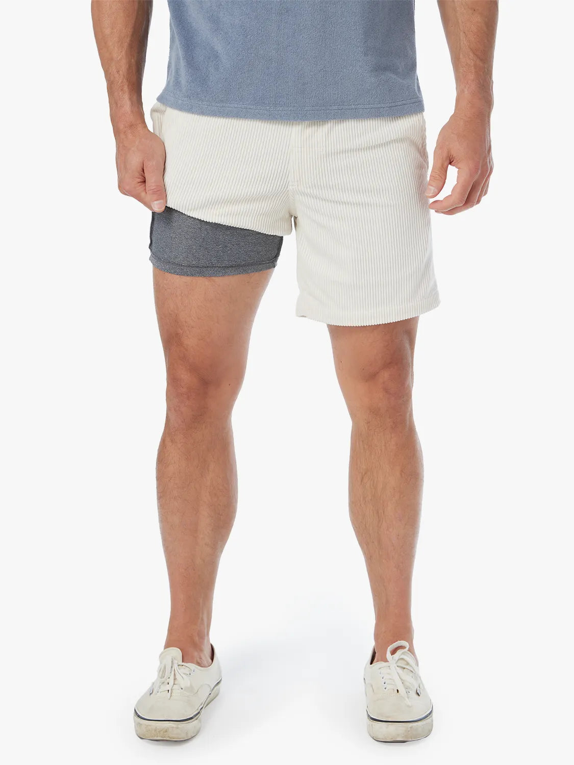 Wilder Stretch Corduroy Short | Stone