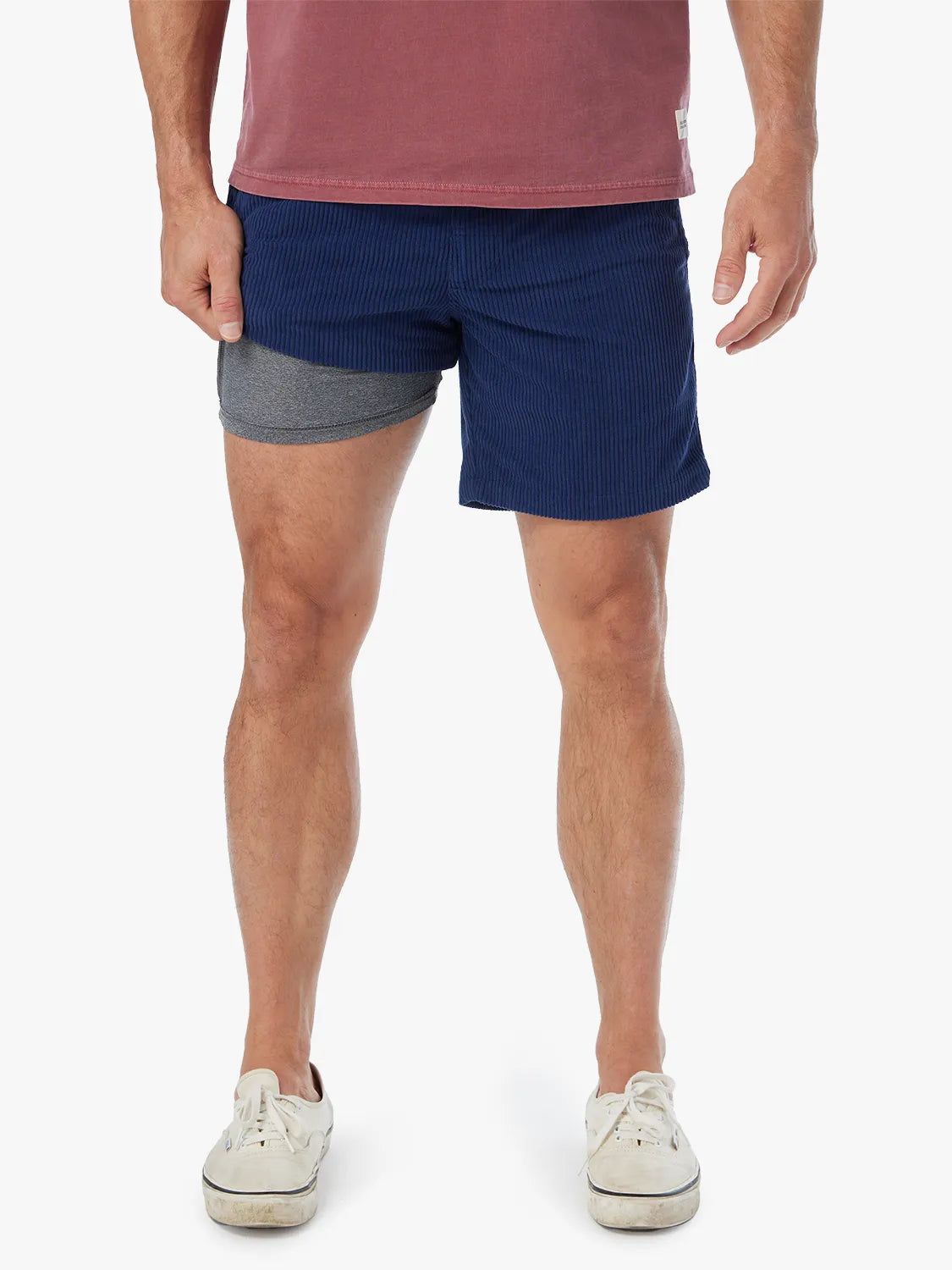 Wilder Stretch Corduroy Short | Navy