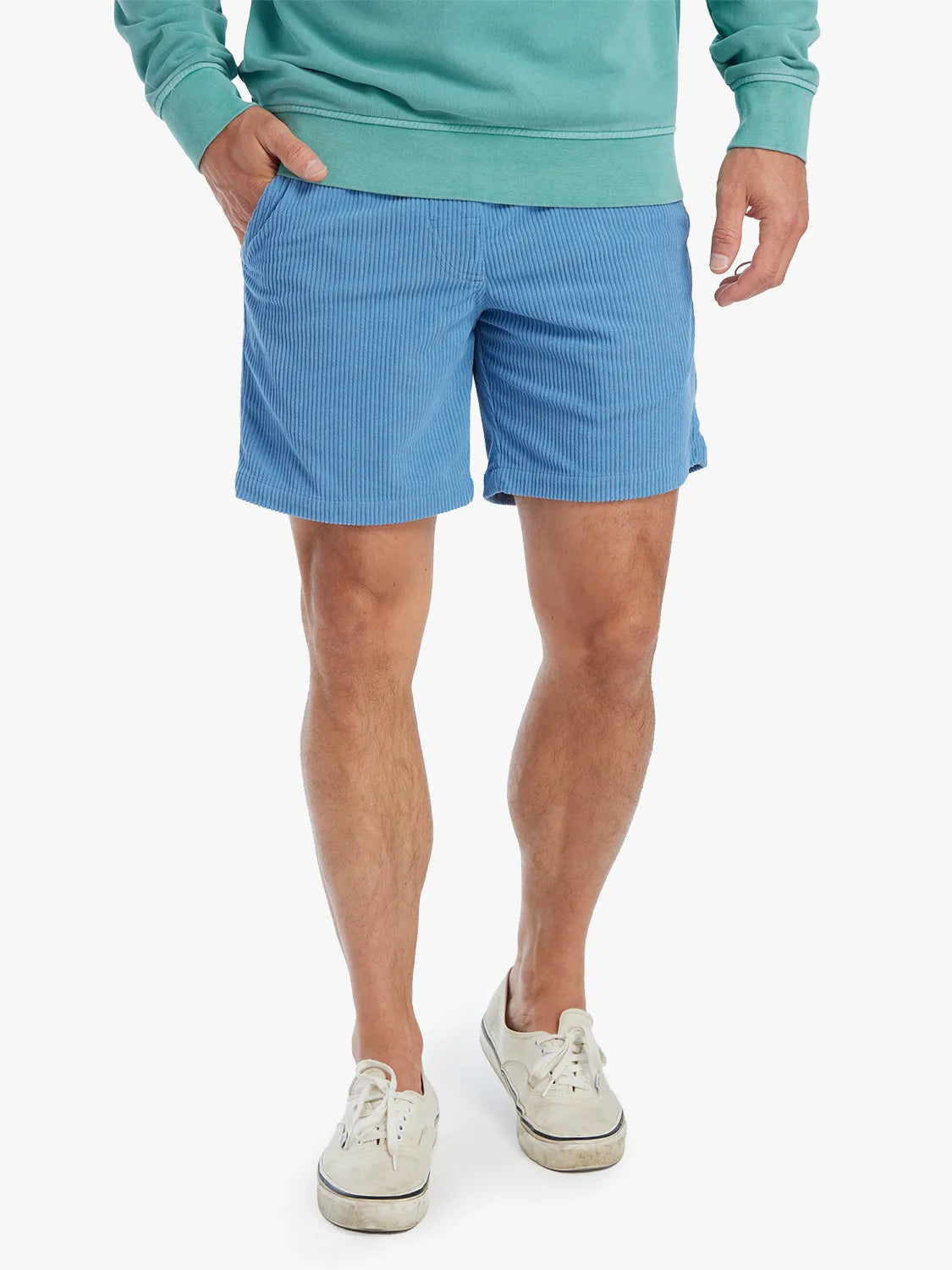 Wilder Stretch Corduroy Short | Denim Blue