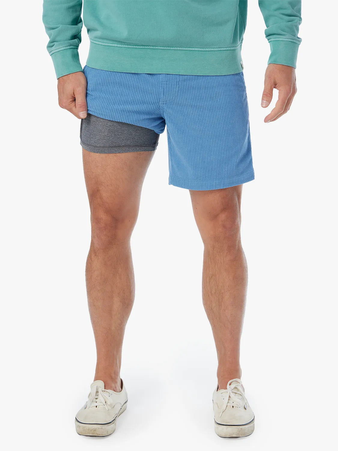 Wilder Stretch Corduroy Short | Denim Blue