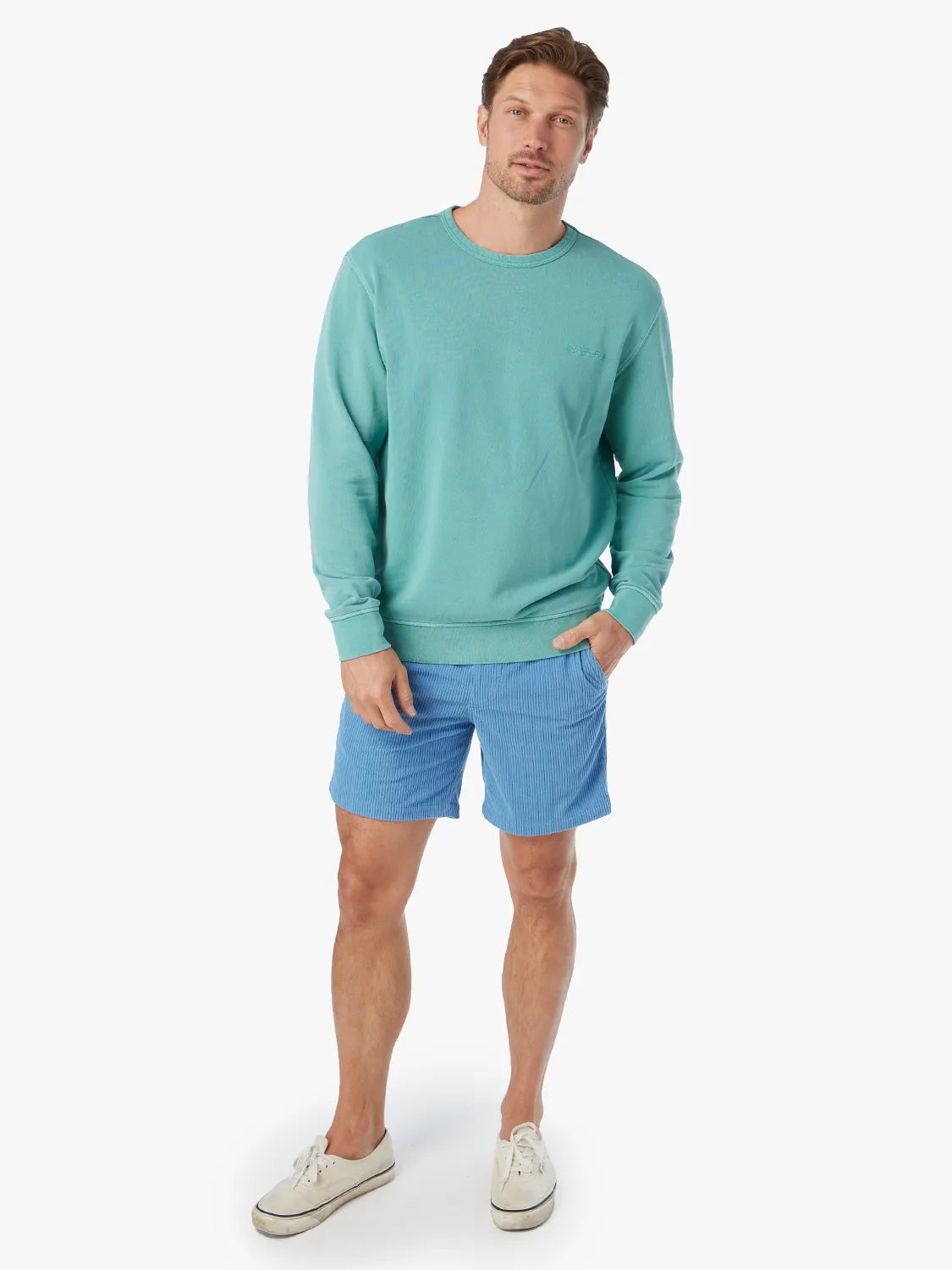 Wilder Stretch Corduroy Short | Denim Blue