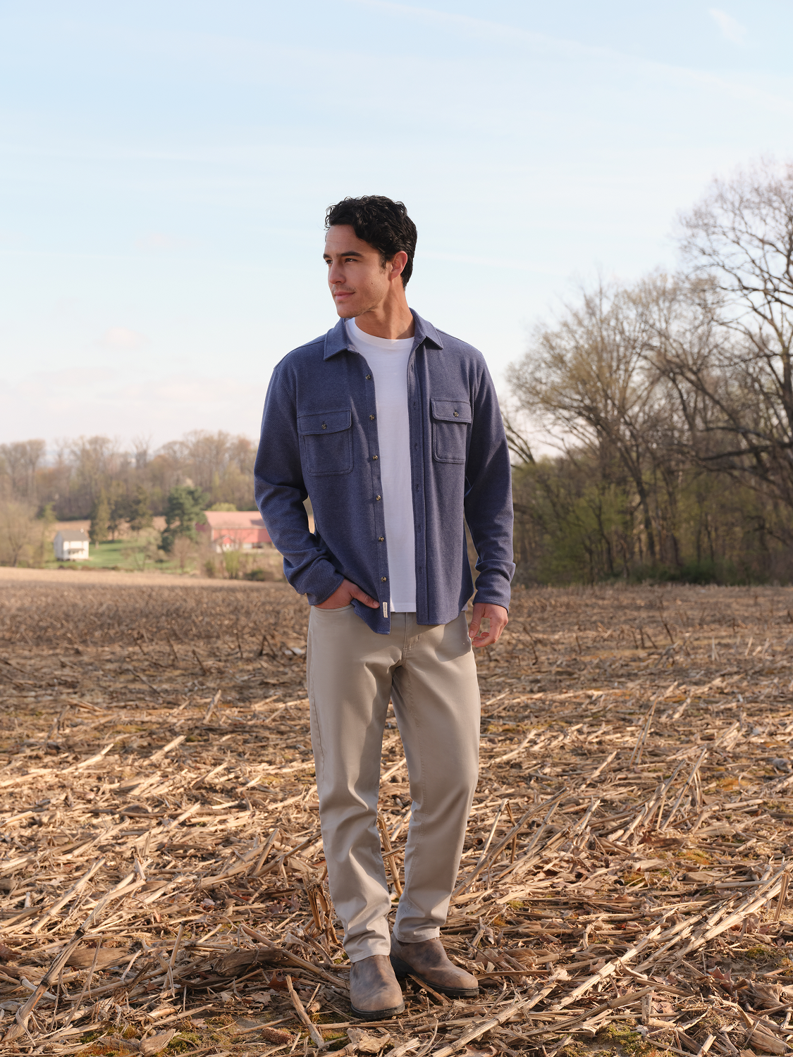 Dunewood Flannel Shirt | Navy Water Plaid