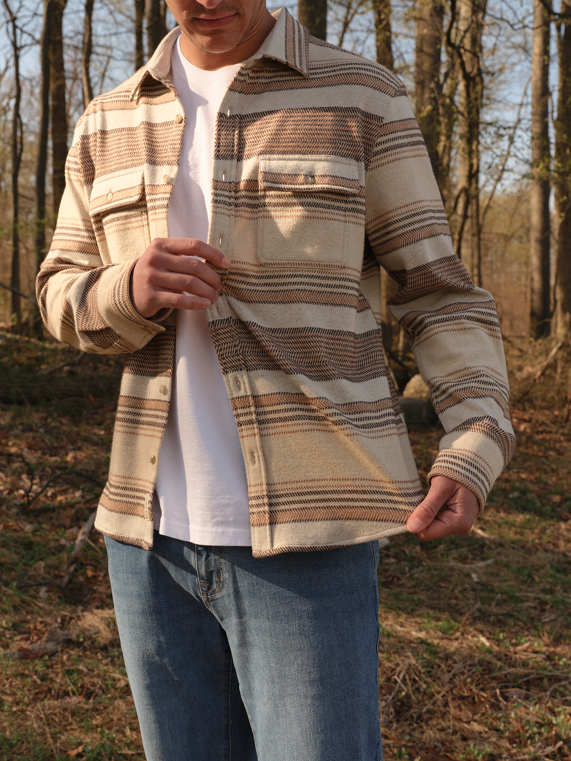 Dunewood Flannel Shirt | Beach Blanket Stripe
