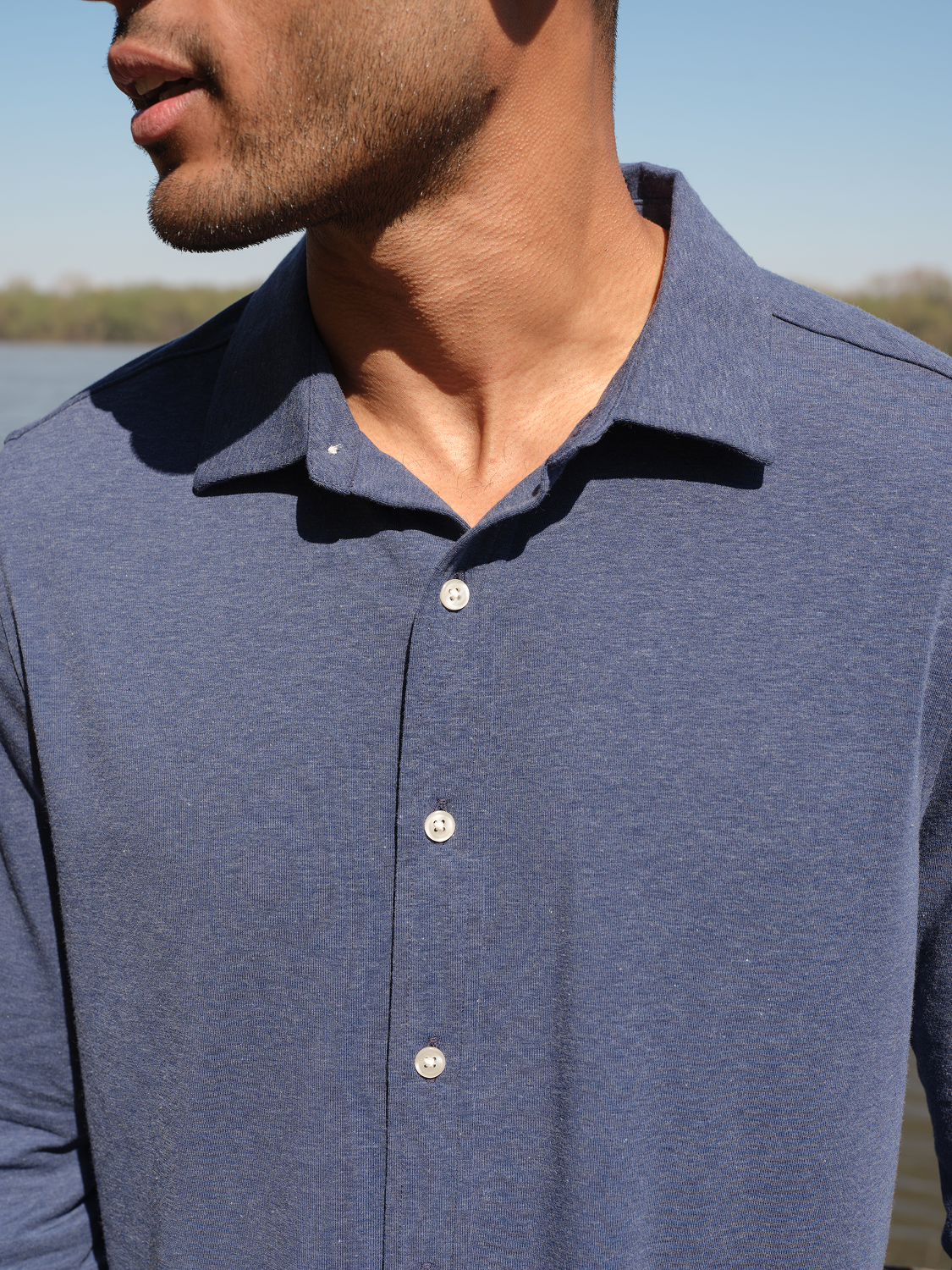 Norwood Long Sleeve Button Up | Navy