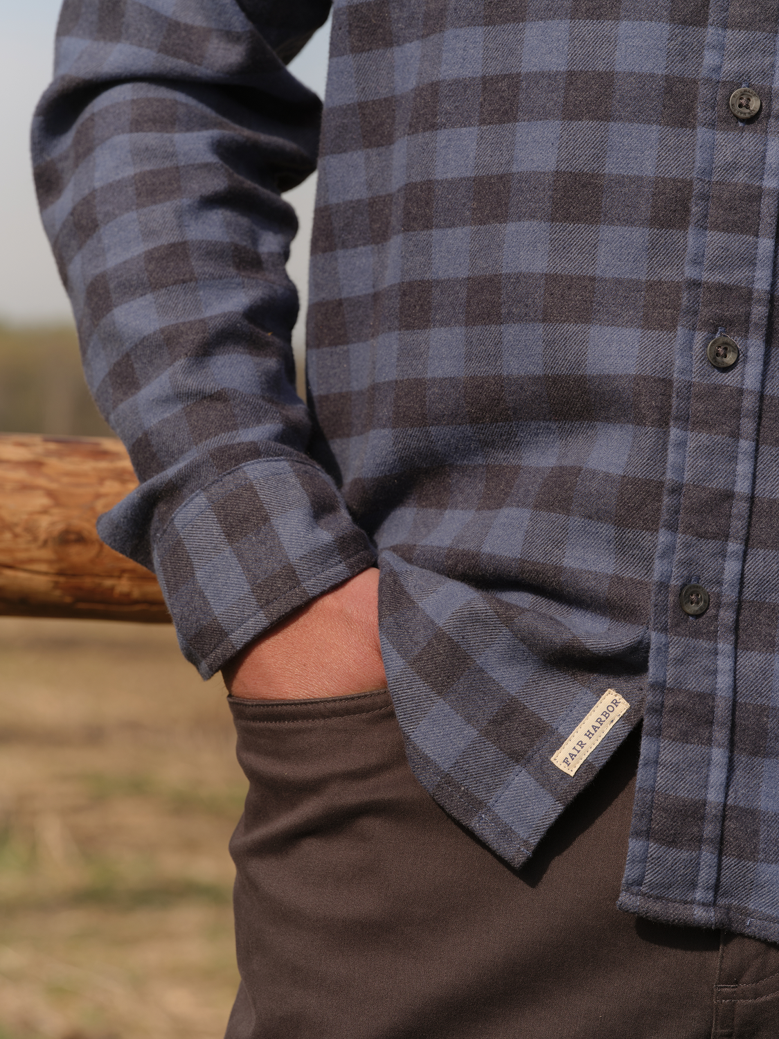 Seaside Lightweight Flannel Shirt | Blue Sky Plaid