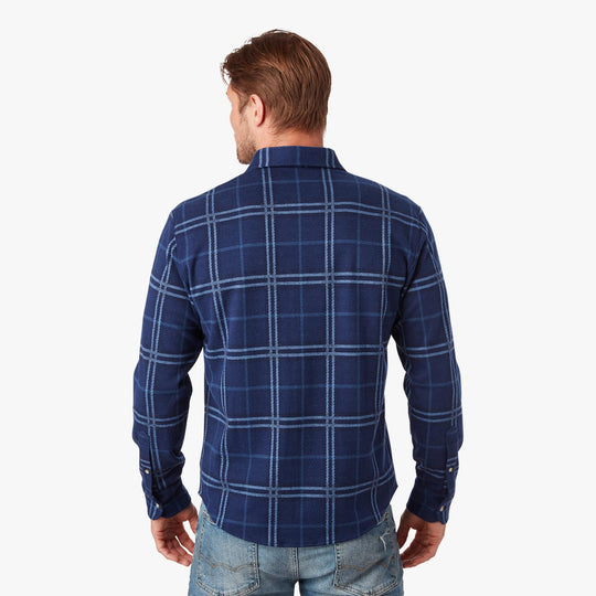 The Ultra-Stretch Dunewood Flannel - navy-plaid-dunewood-flannel