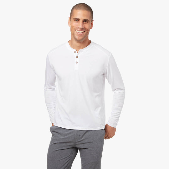 The SeaBreeze Henley - white-henley