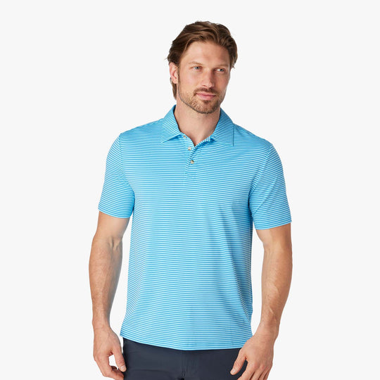 The Midway Polo - turquoise-golf-stripe-midway-polo