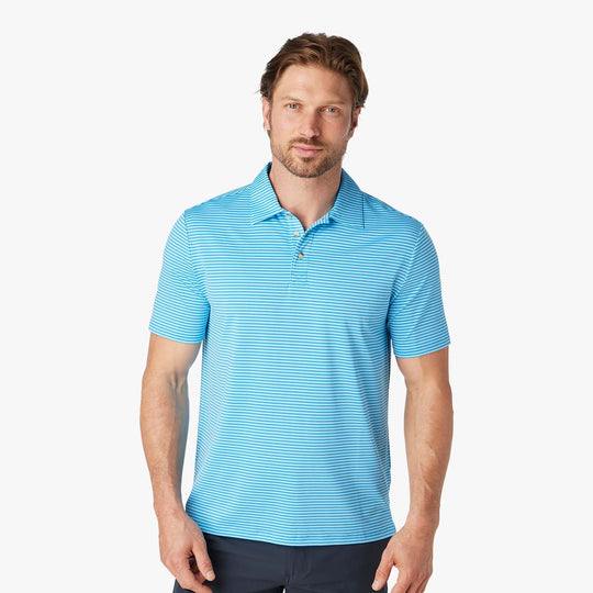 The Midway Polo - turquoise-golf-stripe-midway-polo