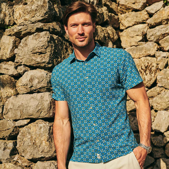 The Positano Shirt - blue-listello-positano-shirt